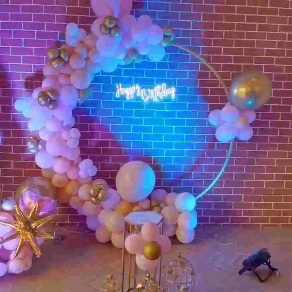 Pastel and Gold Birthday Balloon Decor Online